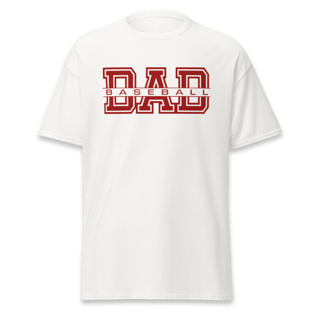 Baseball Dad Classic White Tee