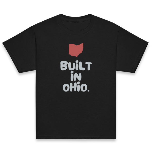Built in Ohio - Youth classic tee (Red Ohio, Grey Text)
