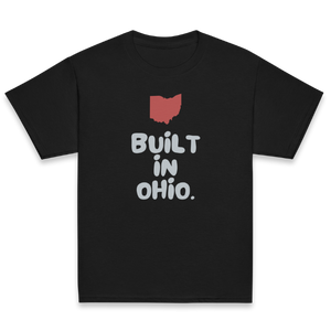 Built in Ohio - Youth classic tee (Red Ohio, Grey Text)
