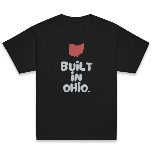 Built in Ohio - Youth classic tee (Red Ohio, Grey Text)